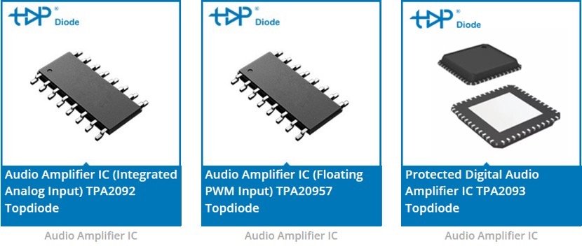 Topdiode Class D amplifier IC applications